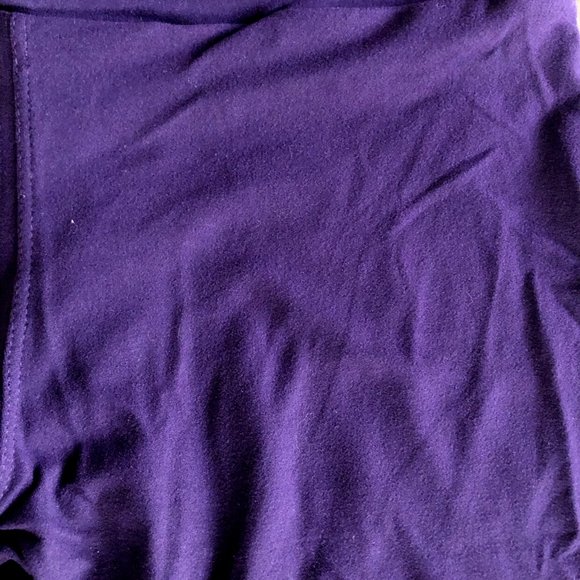 Girls Size 10-Adult S (4) Purple Solid Color Leggings - Picture 3 of 3